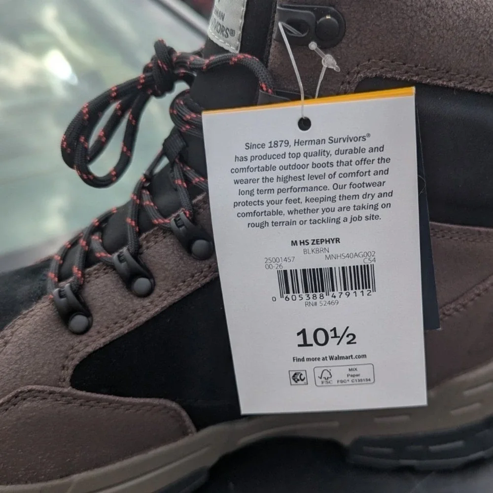 Steel Toe Work Boots Mens 10.5 Electrical Hazard Slip Resistant Herman Survivors